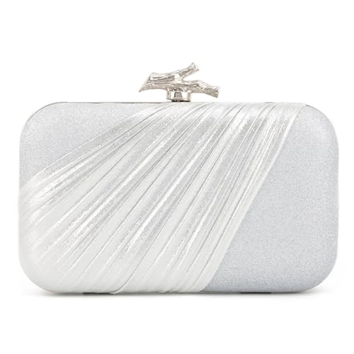 Syrads Clutch Geldbörse Elegante Bankett Handtasche Hochzeit Abend Handtasche Party Strandtasche Party Hochzeit Clutch,Silber von Syrads