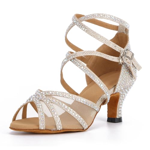 Syrads Damen Standard & Latein Tanzschuhe mit Strasssteinen Salsa Tango Walzer Bachata Kizomba Modern Tanzschuhe 1057-01 Syrads Damen Standard & Latein Tanzschuhe mit Strasssteinen Salsa Tango Walzer Bachata Kizomba Modern Tanzschuhe 1057-01 von Syrads