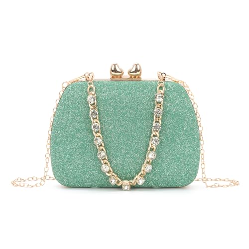 Syrads Frauen Abend Clutch Tasche Hochzeit Braut Clutch Party Abschlussball Umhängetaschen Hochzeit Braut Clutch Party Geldbörsen,Grün von Syrads