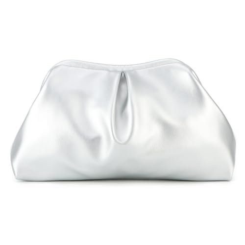 Syrads Weiche PU-Leder Clutch Geldbörsen für Frauen Formelle Abendtasche Elegante Handtasche,Silber von Syrads