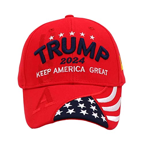 Sysdisen Trump Mützen für Männer 2024, Unisex Baseball Kappen Baseball Mütze Trump 2024, Snapback Hüte mit breiter Krempe für Herren,Trumpf Hüte, Baseball Mützen, Geschenke von Sysdisen