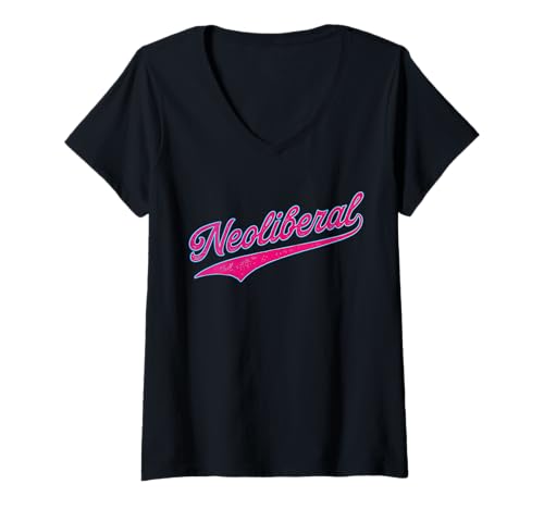 Damen Neoliberal Libertarismus T-Shirt mit V-Ausschnitt Damen Neoliberal Libertarismus T-Shirt mit V-Ausschnitt von System Error Shop