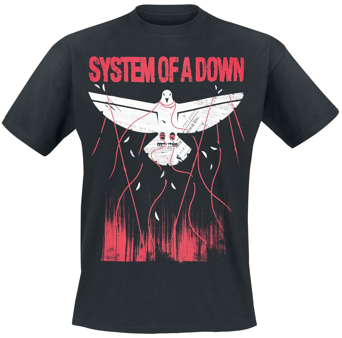 System Of A Down T-Shirt - Dove Overcome - S bis XXL - für Männer - Größe S - schwarz  - Lizenziertes Merchandise! von System Of A Down