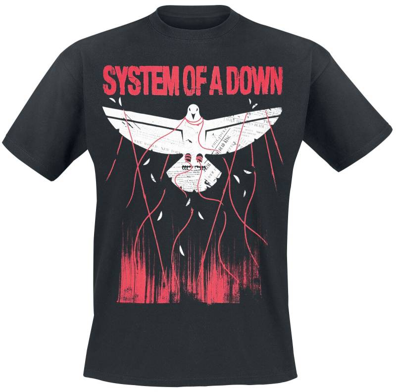System Of A Down T-Shirt - Dove Overcome - S bis XXL - für Männer - Größe XL - schwarz  - Lizenziertes Merchandise! von System Of A Down