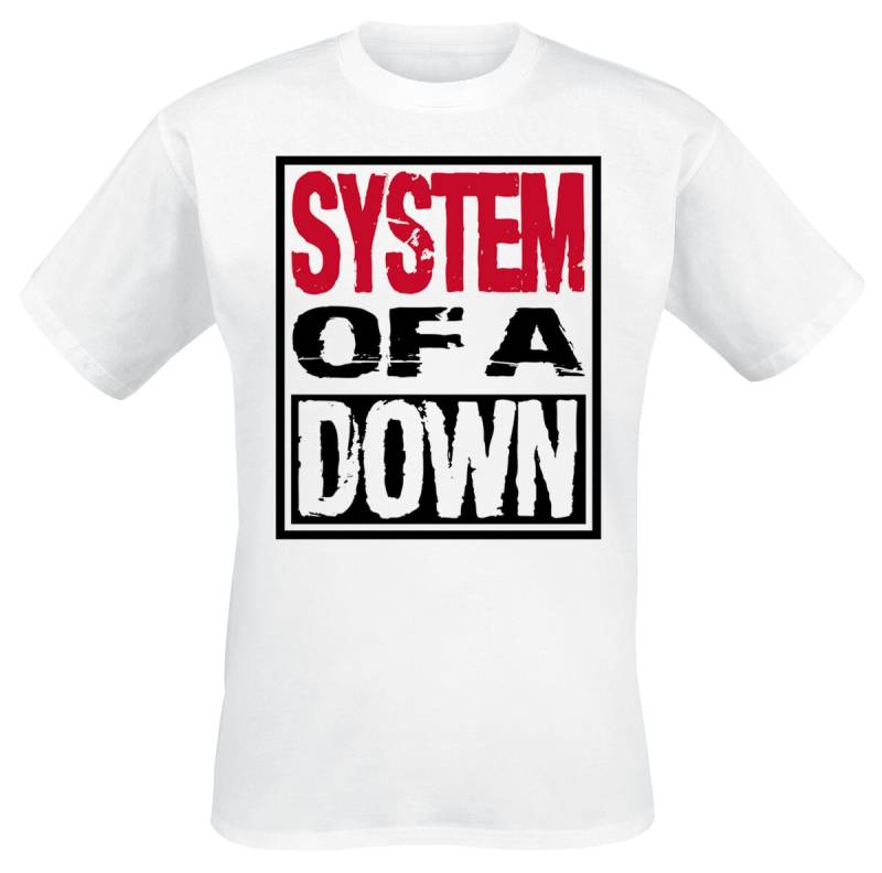 System Of A Down T-Shirt - Triple Stack Box - S bis XXL - für Männer - Größe XXL - weiß  - Lizenziertes Merchandise! von System Of A Down