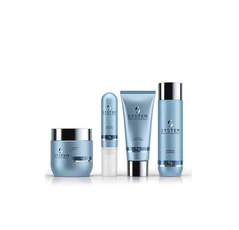 System Professional Haarpflege-Set System Professional Hydrate Shampoo Conditioner Mask Emulsion 4er Set, 4-tlg. von System Professional