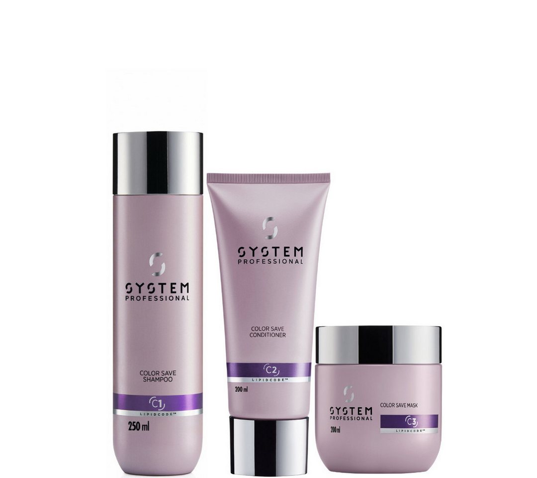 System Professional Haarpflege-Set Lipid Code Color Save Trio, 3-tlg. von System Professional