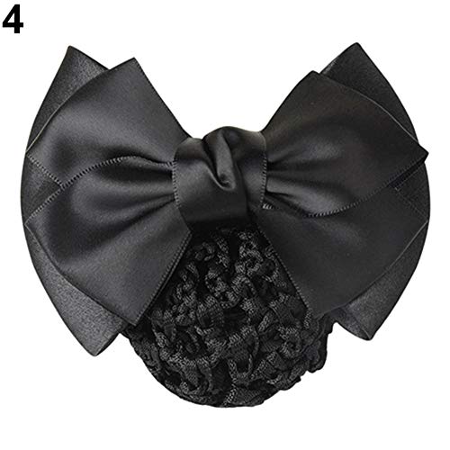 Sytaun Frauen Haarspange Abdeckung Bowknot Bun Snood Hairnet Haarschmuck Schwarz von Sytaun