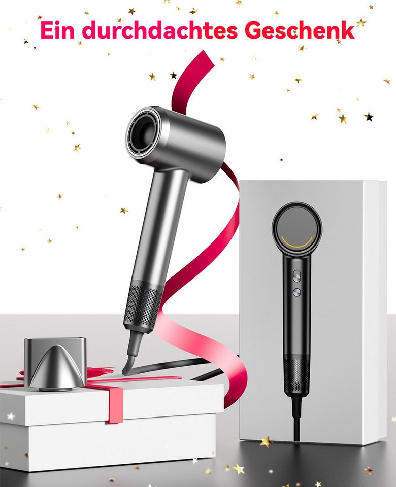Sytifro Multihaarstyler Professional Turbo Föhn & 110.000 U/min High-Speed Ionen Haartrockner, Intelligenter Hitzeregulierung - Für Glänzendes, Gesundes Haar von Sytifro