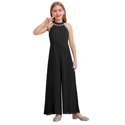 Sywiyi Mädchen Nekcholder Jumpsuit Festlich Hosenanzug Playsuit Ärmellos Overall Playsuit für Hochzeit Geburtstag Party Schwarz 122-128 Sywiyi Mädchen Nekcholder Jumpsuit Festlich Hosenanzug Playsuit Ärmellos Overall Playsuit für Hochzeit Geburtstag Party Schwarz 122-128 von Sywiyi