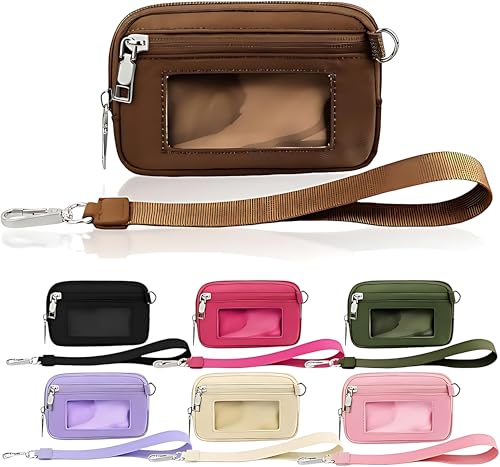 Syzplnwy Damen Geldbörse Damen Tragbare Geldbörse Wasserdicht Damen Kleine Geldbörse Tragbares Armband Weich und Bequem Reißverschluss Geldbörse, braun, 10×15cm, Modern von Syzplnwy