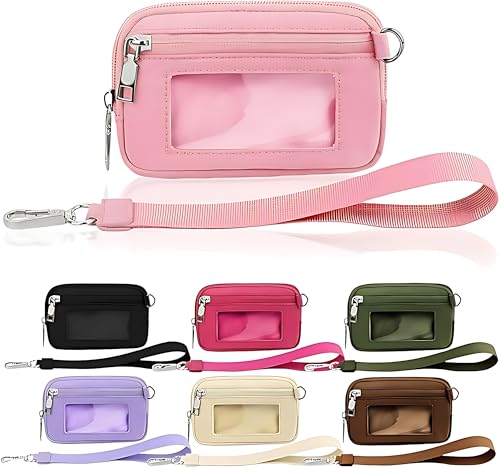 Syzplnwy Damen Geldbörse Damen Tragbare Geldbörse Wasserdicht Damen Kleine Geldbörse Tragbares Armband Weich und Bequem Reißverschluss Geldbörse, rose, 10×15cm, Modern von Syzplnwy