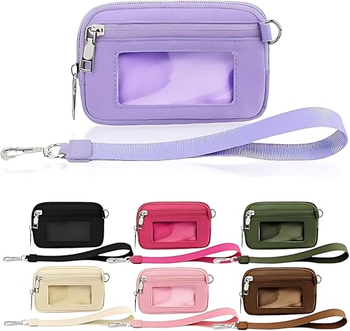 Syzplnwy Damen Geldbörse Damen Tragbare Geldbörse Wasserdicht Damen Kleine Geldbörse Tragbares Armband Weich und Bequem Reißverschluss Geldbörse, violett, 10×15cm, Modern von Syzplnwy