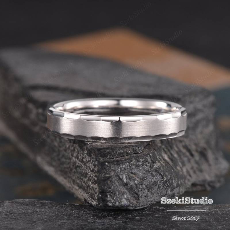 Hochzeit Band Rose Gold Schlicht Unisex Paar Ring Versprechen Minimalist Einfach Jahrestag Braut Zarte Geburtstag Geschenk Für Ihn von SzekiStudio
