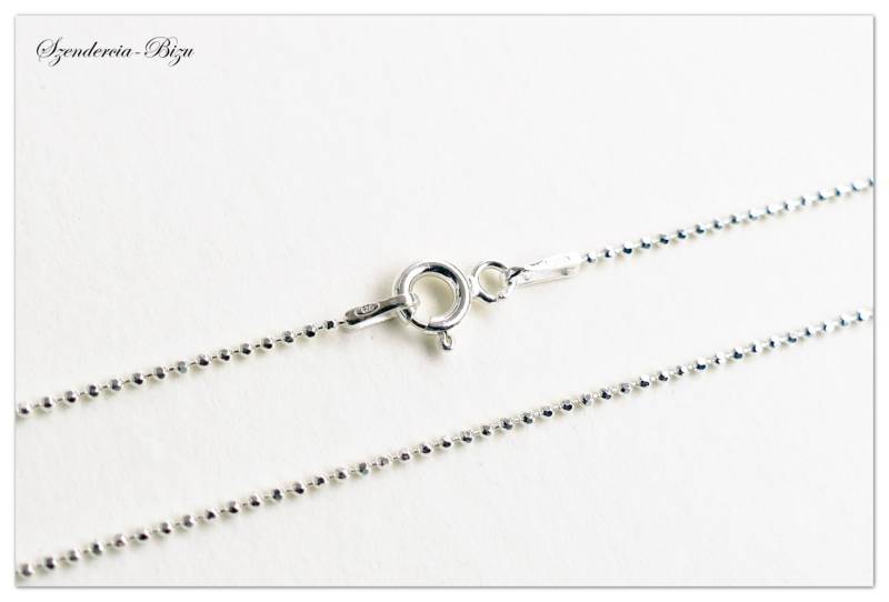 35cm 40cm 45cm 50cm 55cm 60cm 70cm 80cm Silberkette Kugelkette Sterlingsilber Echtsilber Halskette Silber Kugel Kette 925 Silberperlen von Szendercia