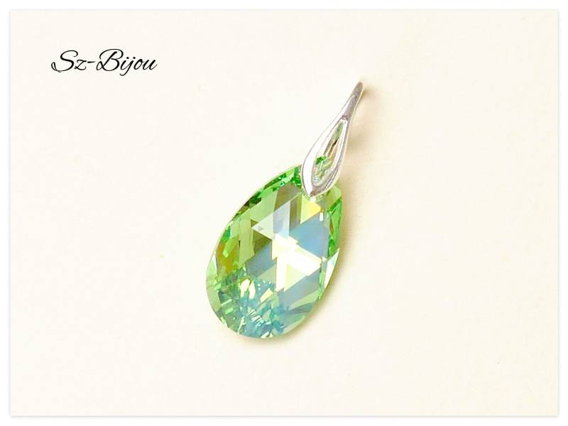 Silber Anhänger Swarovski Pear Peridot Ab Halskette Sterlingsilber Kristall Schmuck Grüner Hellgrüner Braut Frauen Geschenk Silber Anhänger Swarovski Pear Peridot Ab Halskette Sterlingsilber Kristall Schmuck Grüner Hellgrüner Braut Frauen Geschenk von Szendercia