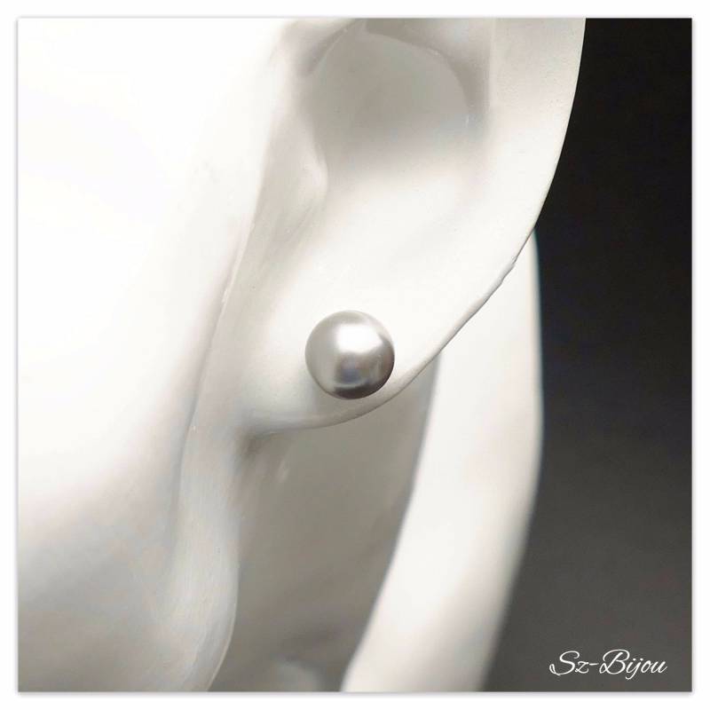 Silber Ohrstecker, Swarovski Perlen, Perlen 8mm, Sterlingsilber Kristall Ohrstecker von Szendercia