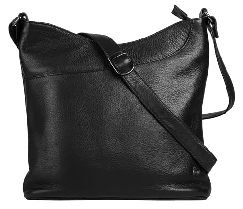Szuna Handtasche Echt Leder Damen | schwarz | 015008 von Szuna