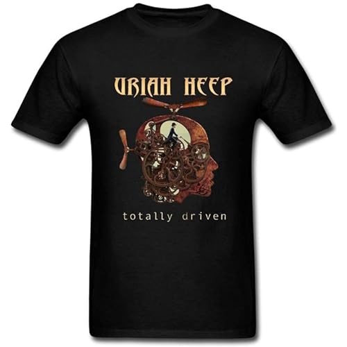 Men's Uriah Heep Band Totally Driven T Shirt Black XL von T-33B