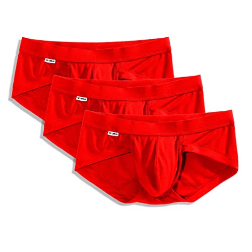 TBô Herren-Slip aus Bambus-Viskose, 3er-Pack, rot, X-Large von T-BÔ