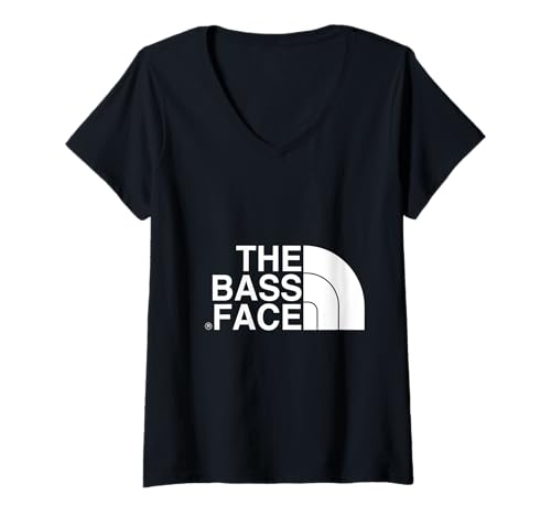 Damen Bass-Gesicht T-Shirt mit V-Ausschnitt Damen Bass-Gesicht T-Shirt mit V-Ausschnitt von T-Cutt