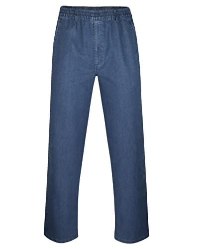 T-MODE Herren Jeans Stretch Schlupfhose Schlupfjeans ohne Cargo-Taschen-Blue-2XL von T-MODE