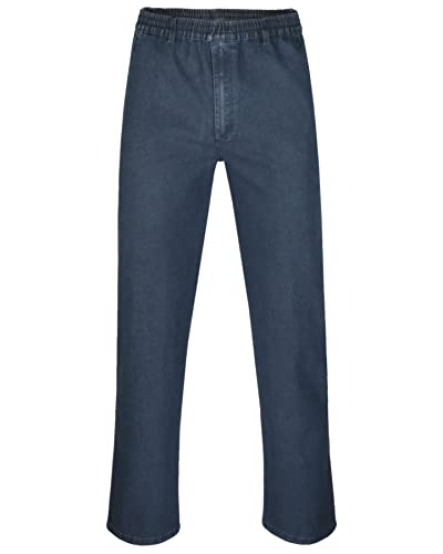 T-MODE Herren Jeans Stretch Schlupfhose Schlupfjeans ohne Cargo-Taschen-Dunkelblau-2XL von T-MODE
