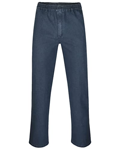 T-MODE Herren Jeans Stretch Schlupfhose Schlupfjeans ohne Cargo-Taschen-Dunkelblau-M von T-MODE