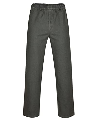 T-MODE Herren Jeans Stretch Schlupfhose Schlupfjeans ohne Cargo-Taschen-Olive-M von T-MODE