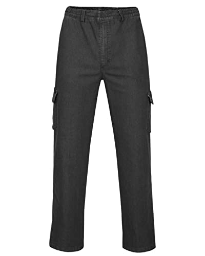T-MODE Herren Stretch Jeans Schlupfhosen Herbst-Kollektion-Schwarz-XL von T-MODE