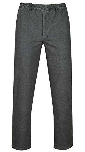 T-MODE Herren Stretch-Thermo-Jeans Schlupfhose ohne Cargo-Taschen-Grau-2XL von T-MODE