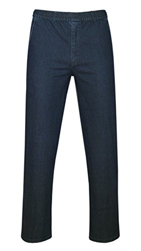 T-MODE Stretch Jeans Schlupfhose ohne Cargotaschen Herbst-Kollektion-Dunkelblau-L von T-MODE