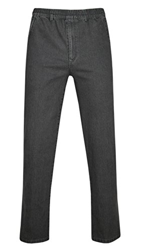 T-MODE Stretch Jeans Schlupfhose ohne Cargotaschen Herbst-Kollektion-Grau-2XL von T-MODE