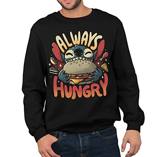 T-Nerds - Always Hungry - Herren Pullover 5XL - schwarz von T-Nerds