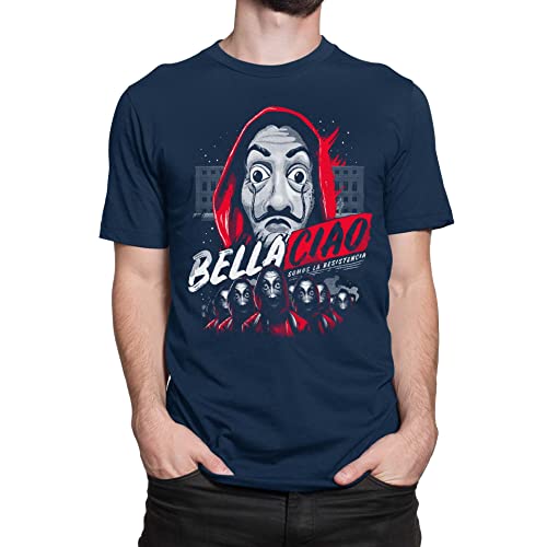 T-Nerds - Bella Ciao - Herren T-Shirt XXL - Navy von T-Nerds