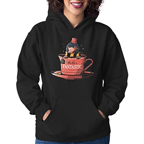 T-Nerds - Fantastic Tea - Damen Hoodie M - schwarz von T-Nerds