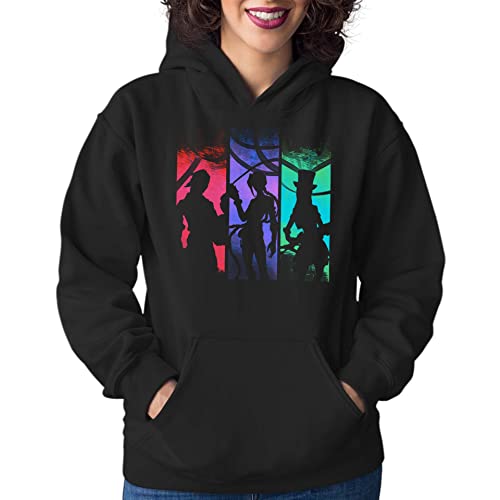 T-Nerds - Fighting Girls - Damen Hoodie L - schwarz von T-Nerds