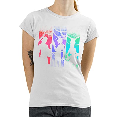 T-Nerds - Fighting Girls - Damen T-Shirt M - weiß von T-Nerds