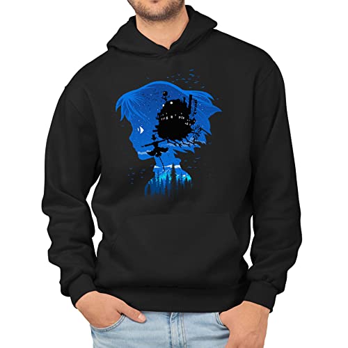 T-Nerds - Flying Castle - Herren Hoodie 3XL - schwarz von T-Nerds