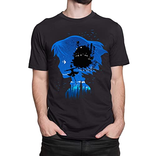 T-Nerds - Flying Castle - Herren T-Shirt L - schwarz von T-Nerds