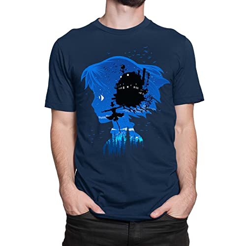 T-Nerds - Flying Castle - Herren T-Shirt M - Navy von T-Nerds