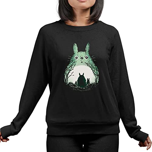 T-Nerds - Ghibliki Totoro - Damen Pullover XXL - schwarz von T-Nerds