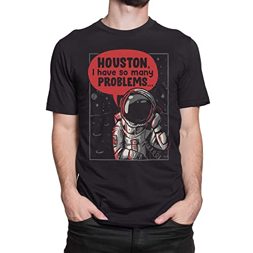 T-Nerds - Houston I Have so Many Problems - Herren T-Shirt 3XL - schwarz von T-Nerds