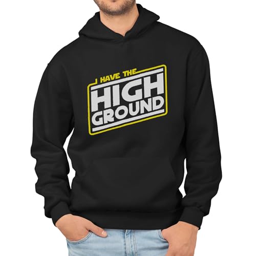 T-Nerds - I Have The High Ground - Herren Hoodie M - schwarz von T-Nerds