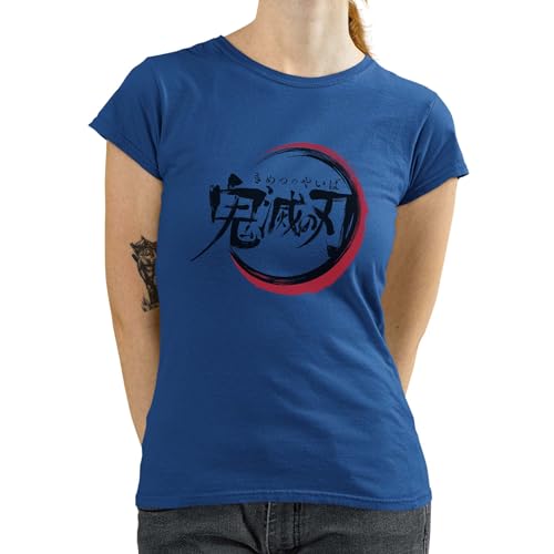 T-Nerds - I am a Demon Slayer - Damen T-Shirt L - royal blau von T-Nerds