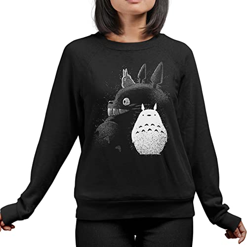 T-Nerds - Inking Totoro - Damen Pullover L - schwarz von T-Nerds