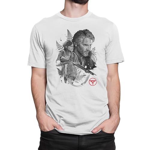 T-Nerds - Joel and Ellie - Herren T-Shirt XL - weiß von T-Nerds