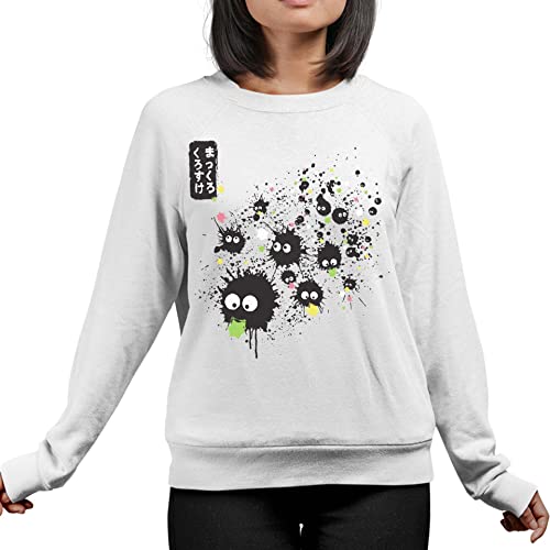 T-Nerds - Makkuro Kurosuke Ink - Damen Pullover M - weiß von T-Nerds