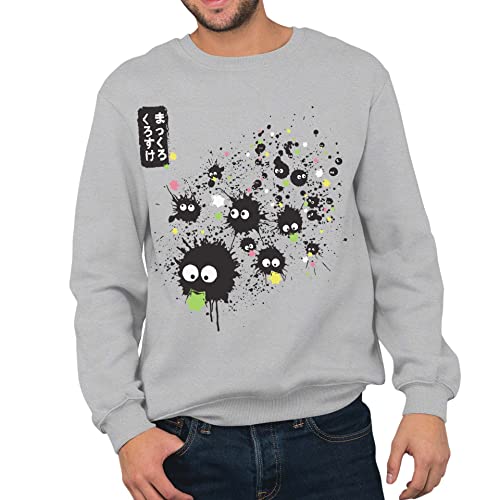 T-Nerds - Makkuro Kurosuke Ink - Herren Pullover S - Heather grau von T-Nerds