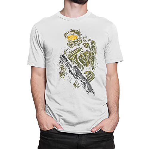 T-Nerds - Master Chief - Herren T-Shirt L - weiß von T-Nerds